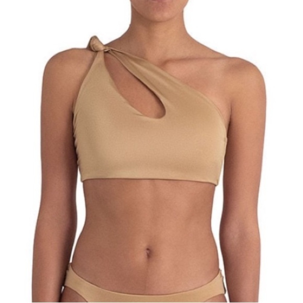New! Baobab Collection Taki One Shoulder Bikini Top in Treasure 34509